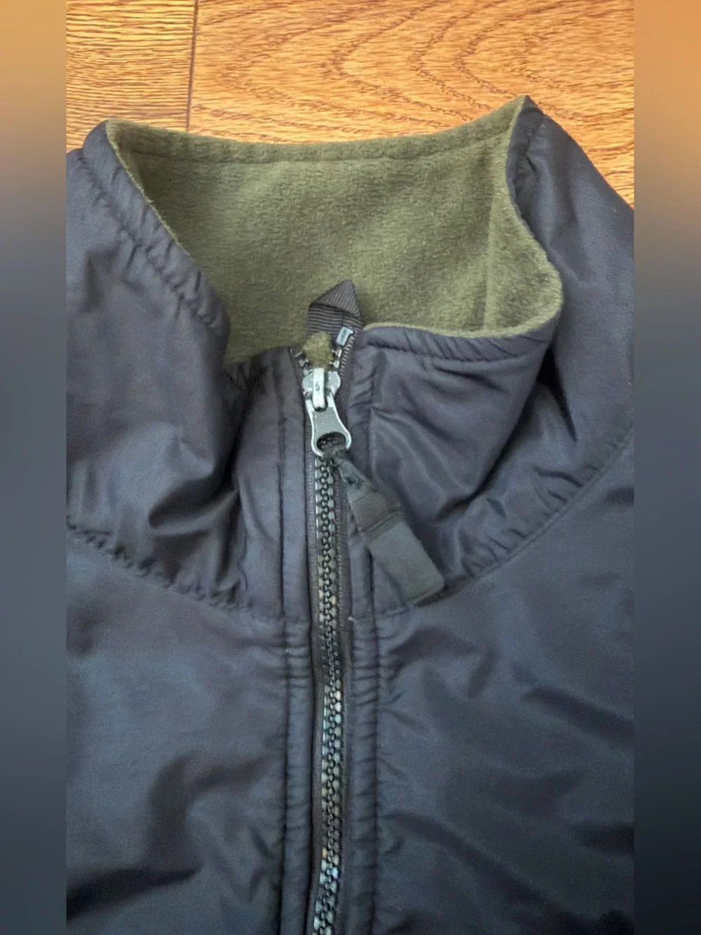 The North Face Men’s Denali Olive Green & Black Fleece Jacket Sz XL